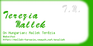 terezia mallek business card